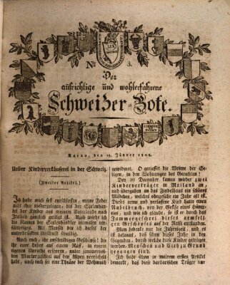 Der aufrichtige und wohlerfahrene Schweizer-Bote (Der Schweizer-Bote) Freitag 15. Januar 1808