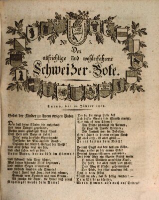 Der aufrichtige und wohlerfahrene Schweizer-Bote (Der Schweizer-Bote) Freitag 29. Januar 1808