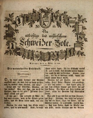 Der aufrichtige und wohlerfahrene Schweizer-Bote (Der Schweizer-Bote) Freitag 4. März 1808