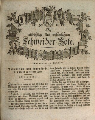 Der aufrichtige und wohlerfahrene Schweizer-Bote (Der Schweizer-Bote) Freitag 25. März 1808