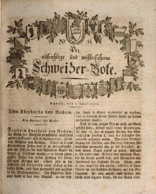 Der aufrichtige und wohlerfahrene Schweizer-Bote (Der Schweizer-Bote) Freitag 1. April 1808