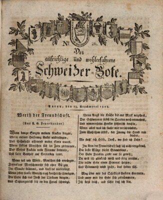 Der aufrichtige und wohlerfahrene Schweizer-Bote (Der Schweizer-Bote) Donnerstag 23. Juni 1808