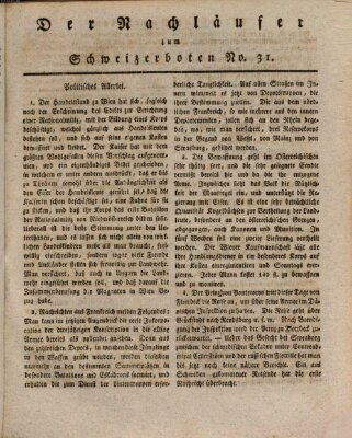 Der aufrichtige und wohlerfahrene Schweizer-Bote (Der Schweizer-Bote) Freitag 29. Juli 1808