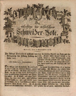 Der aufrichtige und wohlerfahrene Schweizer-Bote (Der Schweizer-Bote) Freitag 16. September 1808