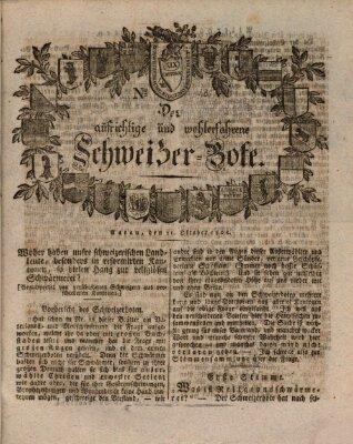 Der aufrichtige und wohlerfahrene Schweizer-Bote (Der Schweizer-Bote) Freitag 21. Oktober 1808