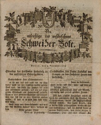 Der aufrichtige und wohlerfahrene Schweizer-Bote (Der Schweizer-Bote) Freitag 4. November 1808