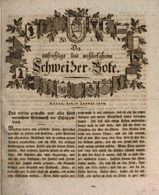 Der aufrichtige und wohlerfahrene Schweizer-Bote (Der Schweizer-Bote) Freitag 20. Januar 1809