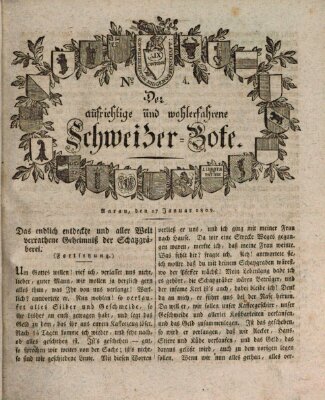 Der aufrichtige und wohlerfahrene Schweizer-Bote (Der Schweizer-Bote) Freitag 27. Januar 1809