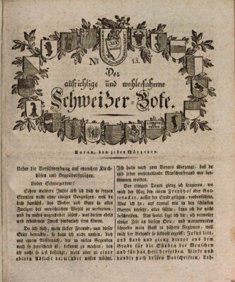 Der aufrichtige und wohlerfahrene Schweizer-Bote (Der Schweizer-Bote) Freitag 31. März 1809