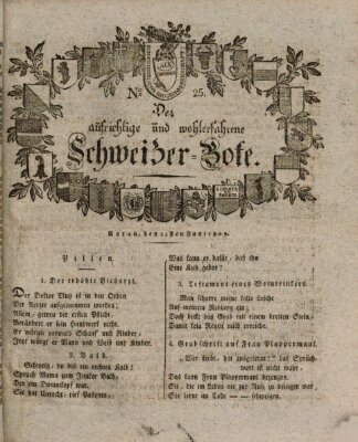 Der aufrichtige und wohlerfahrene Schweizer-Bote (Der Schweizer-Bote) Donnerstag 22. Juni 1809