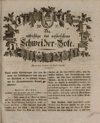 Der aufrichtige und wohlerfahrene Schweizer-Bote (Der Schweizer-Bote) Donnerstag 6. Juli 1809