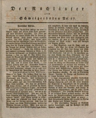 Der aufrichtige und wohlerfahrene Schweizer-Bote (Der Schweizer-Bote) Donnerstag 6. Juli 1809