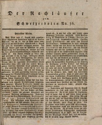 Der aufrichtige und wohlerfahrene Schweizer-Bote (Der Schweizer-Bote) Freitag 8. September 1809