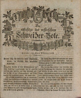 Der aufrichtige und wohlerfahrene Schweizer-Bote (Der Schweizer-Bote) Freitag 27. Oktober 1809