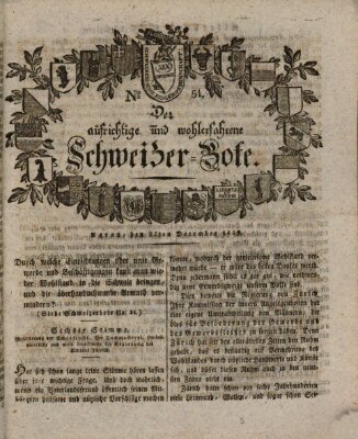 Der aufrichtige und wohlerfahrene Schweizer-Bote (Der Schweizer-Bote) Freitag 22. Dezember 1809