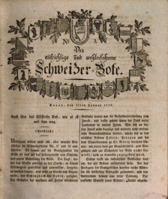 Der aufrichtige und wohlerfahrene Schweizer-Bote (Der Schweizer-Bote) Mittwoch 17. Januar 1810