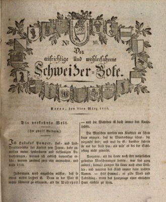 Der aufrichtige und wohlerfahrene Schweizer-Bote (Der Schweizer-Bote) Donnerstag 8. März 1810