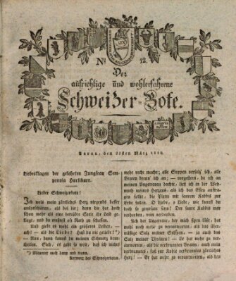 Der aufrichtige und wohlerfahrene Schweizer-Bote (Der Schweizer-Bote) Donnerstag 22. März 1810