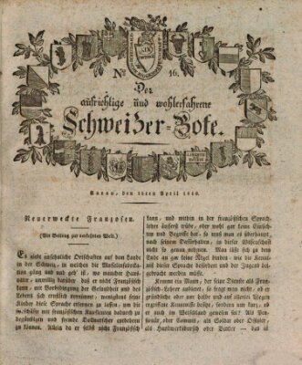 Der aufrichtige und wohlerfahrene Schweizer-Bote (Der Schweizer-Bote) Mittwoch 18. April 1810