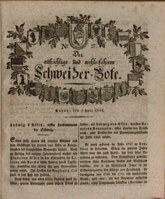 Der aufrichtige und wohlerfahrene Schweizer-Bote (Der Schweizer-Bote) Donnerstag 5. Juli 1810