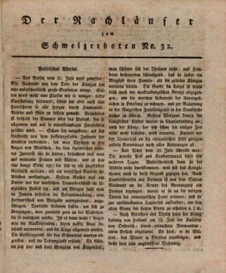 Der aufrichtige und wohlerfahrene Schweizer-Bote (Der Schweizer-Bote) Donnerstag 9. August 1810