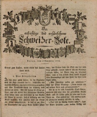 Der aufrichtige und wohlerfahrene Schweizer-Bote (Der Schweizer-Bote) Donnerstag 15. November 1810