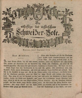 Der aufrichtige und wohlerfahrene Schweizer-Bote (Der Schweizer-Bote) Donnerstag 6. Dezember 1810