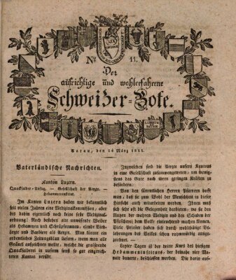 Der aufrichtige und wohlerfahrene Schweizer-Bote (Der Schweizer-Bote) Donnerstag 14. März 1811