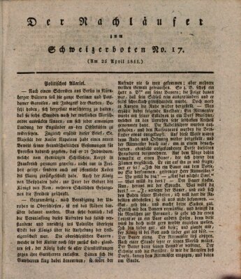 Der aufrichtige und wohlerfahrene Schweizer-Bote (Der Schweizer-Bote) Donnerstag 25. April 1811