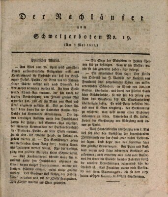 Der aufrichtige und wohlerfahrene Schweizer-Bote (Der Schweizer-Bote) Donnerstag 9. Mai 1811