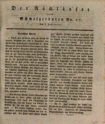 Der aufrichtige und wohlerfahrene Schweizer-Bote (Der Schweizer-Bote) Donnerstag 4. Juli 1811