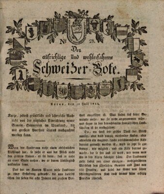 Der aufrichtige und wohlerfahrene Schweizer-Bote (Der Schweizer-Bote) Mittwoch 10. Juli 1811