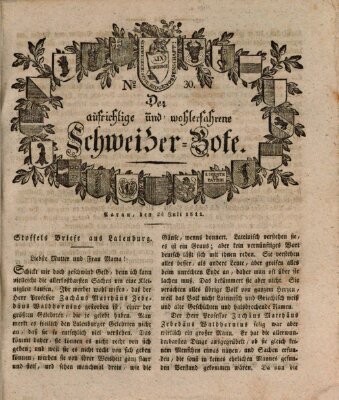 Der aufrichtige und wohlerfahrene Schweizer-Bote (Der Schweizer-Bote) Mittwoch 24. Juli 1811