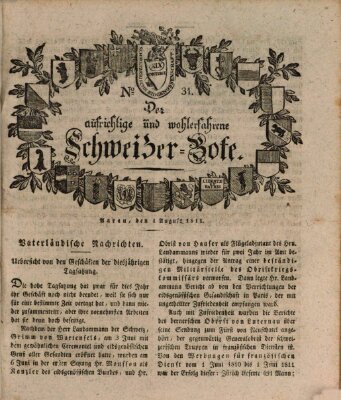 Der aufrichtige und wohlerfahrene Schweizer-Bote (Der Schweizer-Bote) Donnerstag 1. August 1811