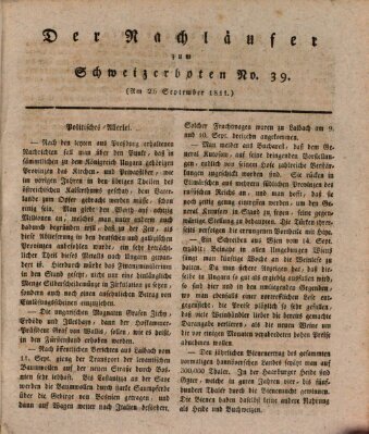 Der aufrichtige und wohlerfahrene Schweizer-Bote (Der Schweizer-Bote) Donnerstag 26. September 1811