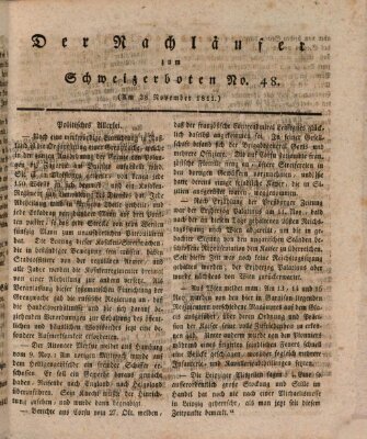 Der aufrichtige und wohlerfahrene Schweizer-Bote (Der Schweizer-Bote) Donnerstag 28. November 1811