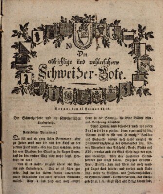 Der aufrichtige und wohlerfahrene Schweizer-Bote (Der Schweizer-Bote) Donnerstag 14. Januar 1813