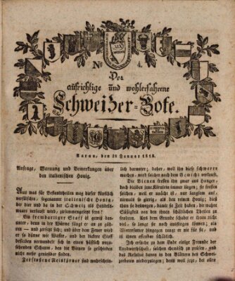 Der aufrichtige und wohlerfahrene Schweizer-Bote (Der Schweizer-Bote) Donnerstag 28. Januar 1813