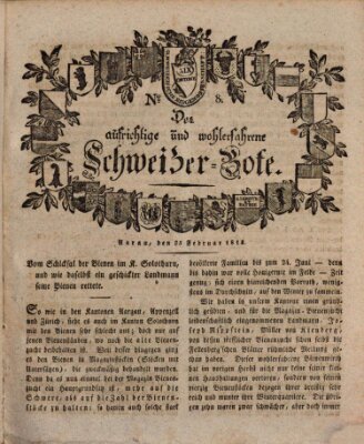 Der aufrichtige und wohlerfahrene Schweizer-Bote (Der Schweizer-Bote) Donnerstag 25. Februar 1813