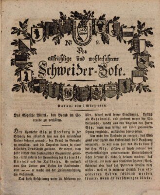 Der aufrichtige und wohlerfahrene Schweizer-Bote (Der Schweizer-Bote) Donnerstag 4. März 1813