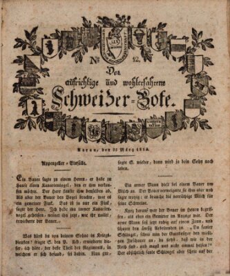 Der aufrichtige und wohlerfahrene Schweizer-Bote (Der Schweizer-Bote) Donnerstag 25. März 1813