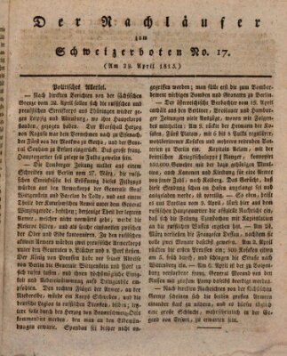 Der aufrichtige und wohlerfahrene Schweizer-Bote (Der Schweizer-Bote) Donnerstag 29. April 1813