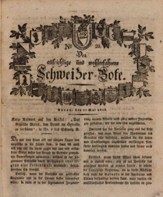 Der aufrichtige und wohlerfahrene Schweizer-Bote (Der Schweizer-Bote) Donnerstag 20. Mai 1813