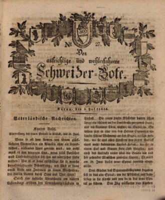 Der aufrichtige und wohlerfahrene Schweizer-Bote (Der Schweizer-Bote) Donnerstag 8. Juli 1813