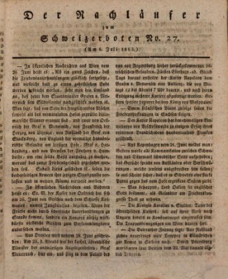 Der aufrichtige und wohlerfahrene Schweizer-Bote (Der Schweizer-Bote) Donnerstag 8. Juli 1813