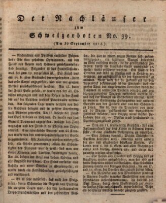 Der aufrichtige und wohlerfahrene Schweizer-Bote (Der Schweizer-Bote) Donnerstag 30. September 1813