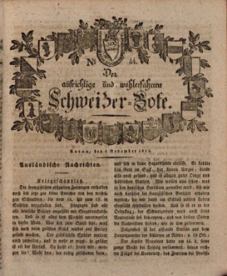 Der aufrichtige und wohlerfahrene Schweizer-Bote (Der Schweizer-Bote) Donnerstag 4. November 1813