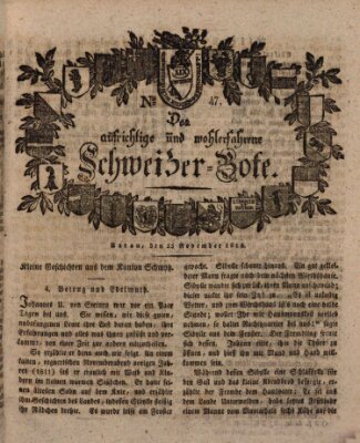 Der aufrichtige und wohlerfahrene Schweizer-Bote (Der Schweizer-Bote) Donnerstag 25. November 1813