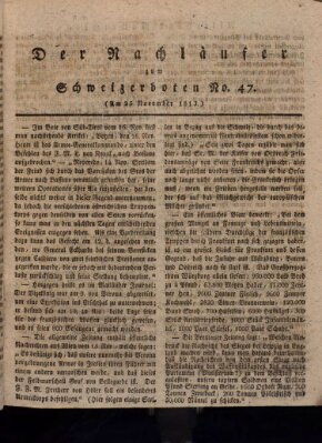 Der aufrichtige und wohlerfahrene Schweizer-Bote (Der Schweizer-Bote) Donnerstag 25. November 1813