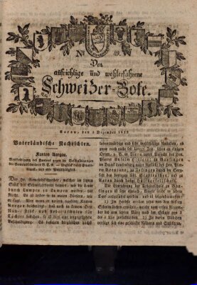 Der aufrichtige und wohlerfahrene Schweizer-Bote (Der Schweizer-Bote) Donnerstag 3. Dezember 1812